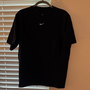 Nike Black Short-Sleeve Tee with White Swoosh